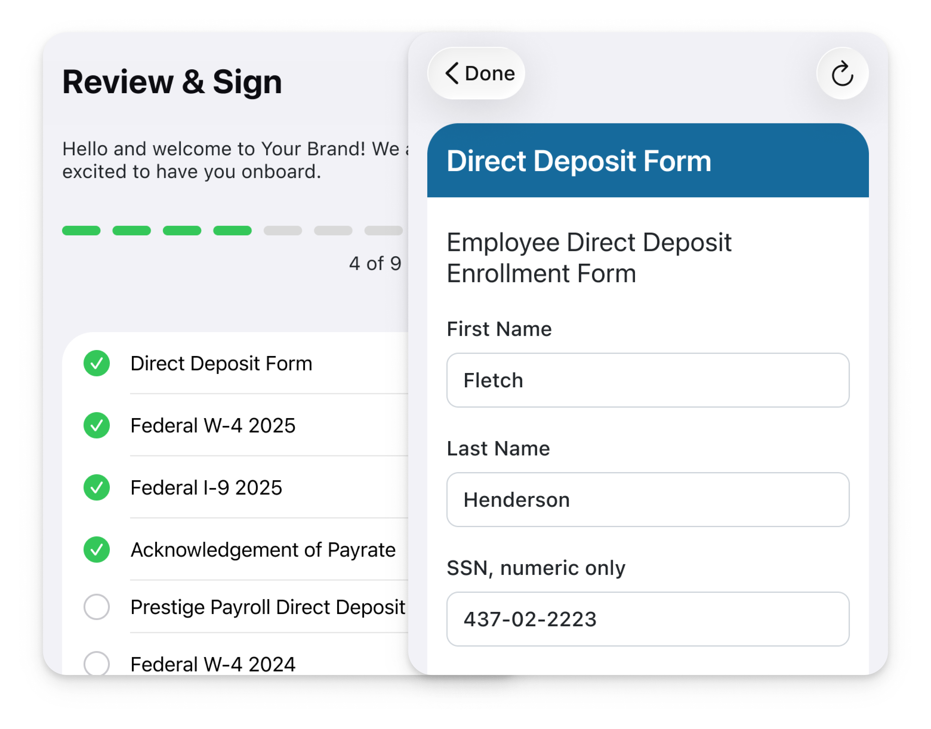 Digital Onboarding screenshot
